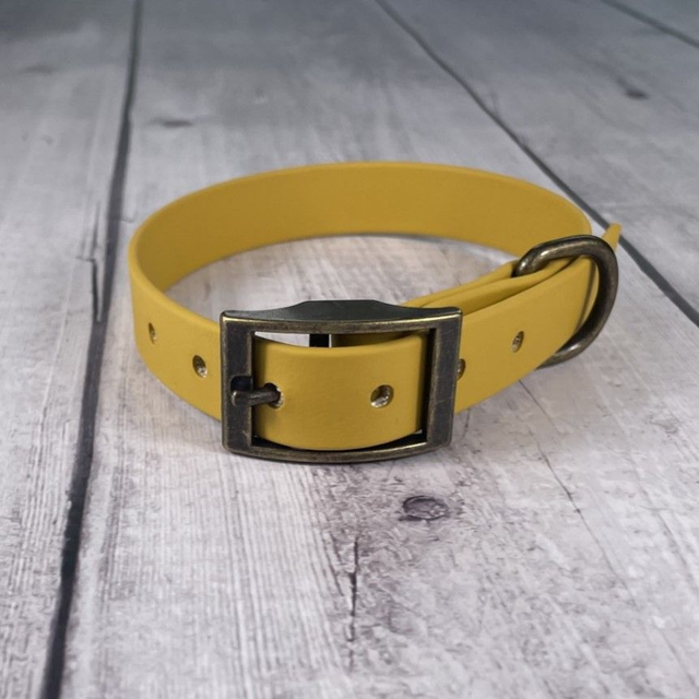 Mustard Yellow Waterproof BioThane® Collar