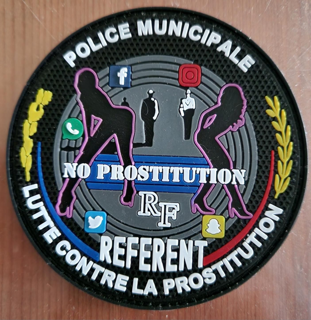 Patch pvc Référent Lutte contre la prostitution 