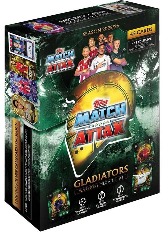 Match Attax Uefa Champions League 2025/2026 Mega Tin Gladiators