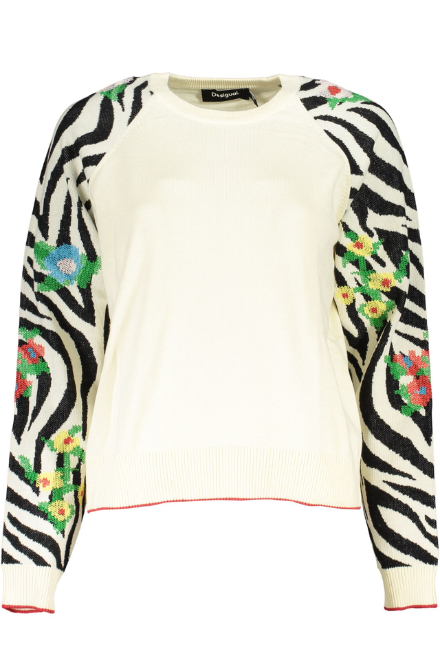 DESIGUAL MAGLIA DONNA BIANCO
