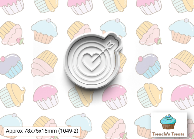 Valentines Theme Fondant/cookie stamps with cutters (Set 9)