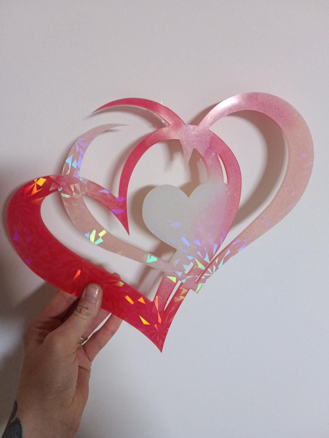 Double coeur holographique 