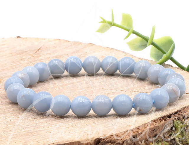 Bracelet boule 08mm angélite qualité A