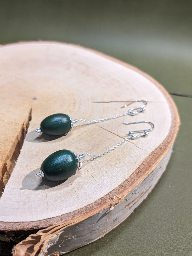 "Aglan" - Pendants, Glands Teintés, Argent ou Or