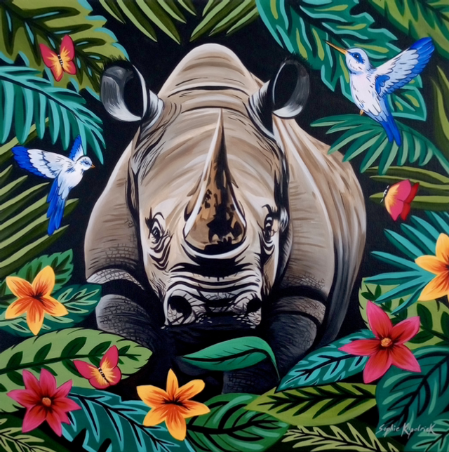 ‘Radiant Rhino’ Original Painting