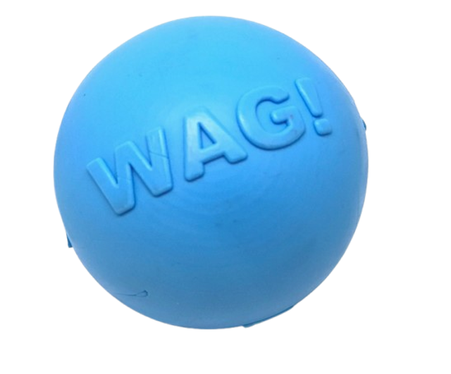 Jouet à mâcher et à récupérer en caoutchouc synthétique durable Wag Ball.