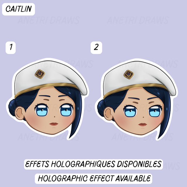 Sticker visage mignon Arcane | Caitlin