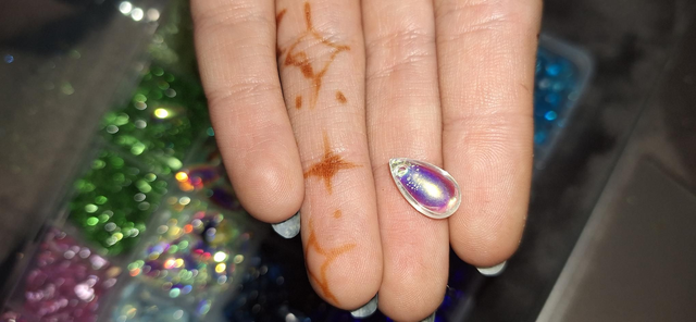 Glass gems iridescent