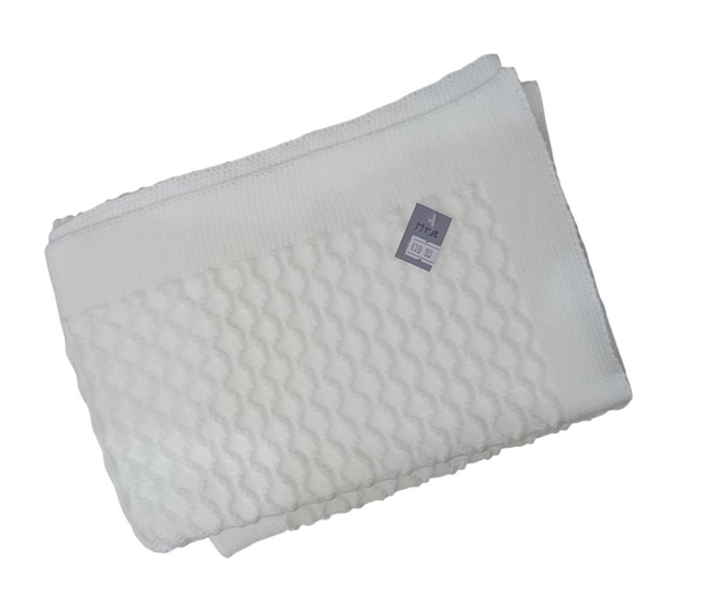 Couverture tricot ecru