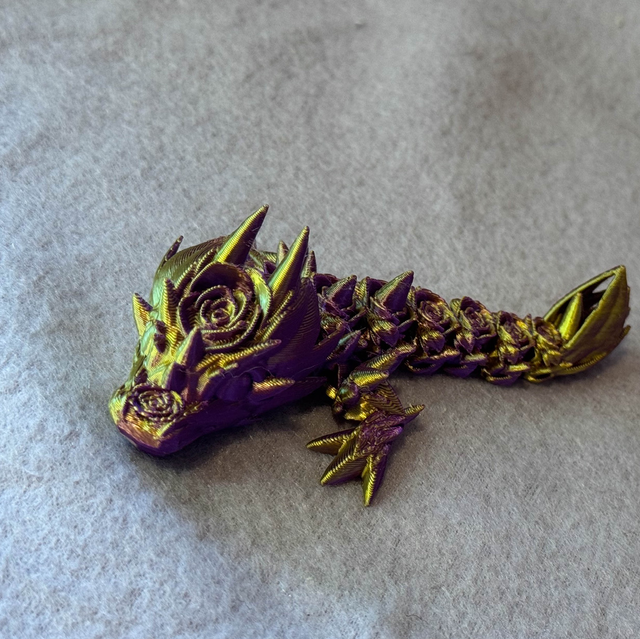 Rose Dragon Keyring