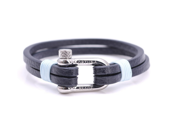 Bracelet "Nautical Blue Leather "