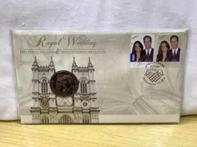Royal Wedding HRH Prince William & Miss Catherine Middleton 2011 50 Cent Philatelic Numismatic Cover
