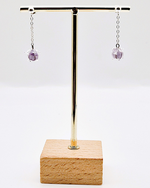Boucles d'oreilles Clochettes violettes
