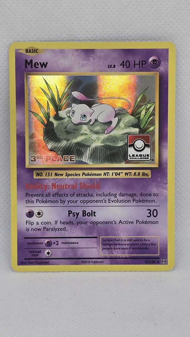 MEW , EVO53 EVOLUTIONS" 3ER PLACE STAMP" 2016 NM