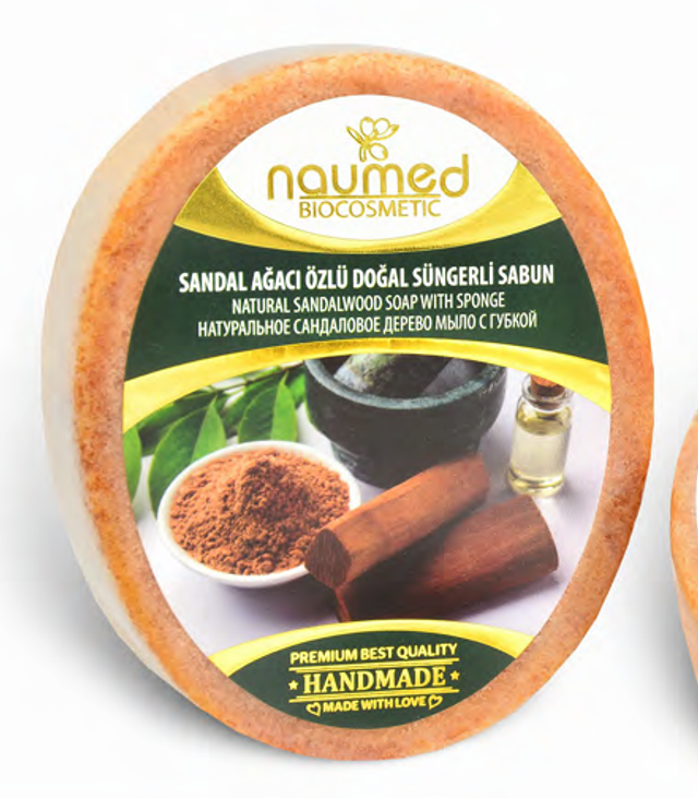 NAUMED Mydło w Gąbce z Ekstraktem z DRZEWA SANDAŁOWEGO 135g