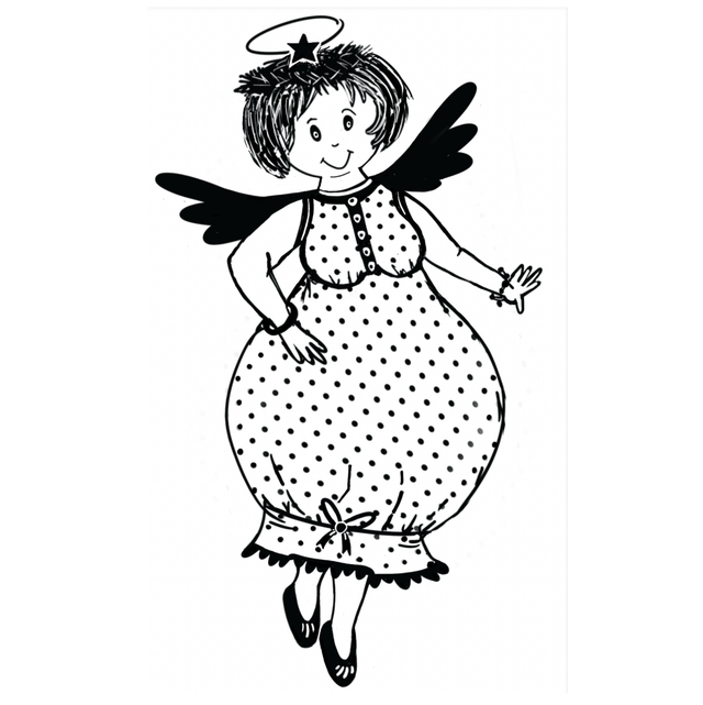 Stempel Engel Elfie 6x8cm