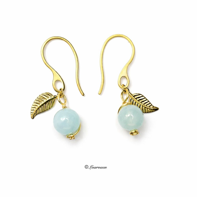 Boucles d’oreilles « Erin » Aigue-Marine 