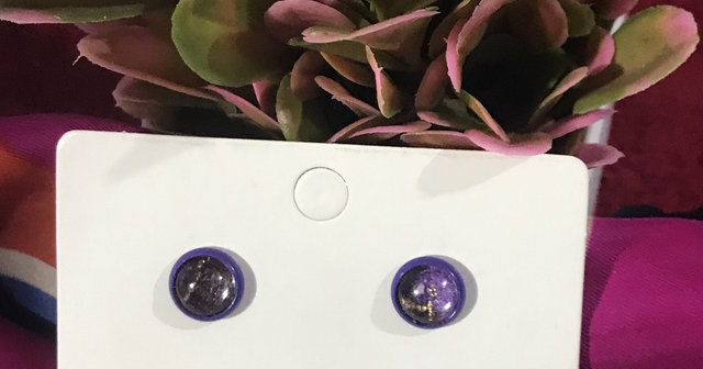 Purple Stud Earrings- STU51