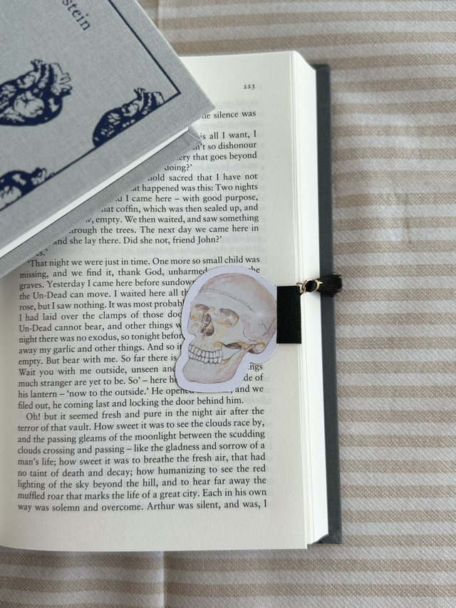 Marque-page magnétique avec gland textile, Collection Halloween Town, La relique