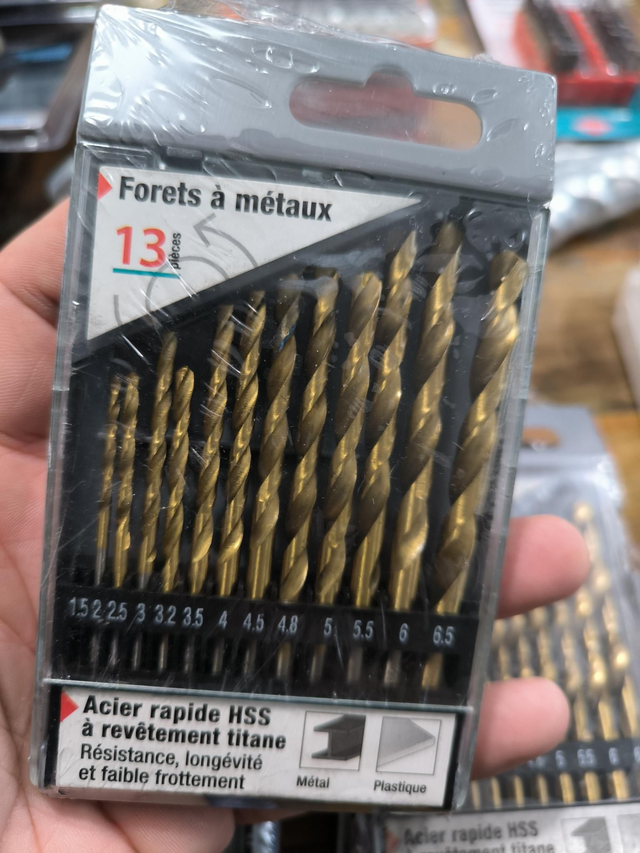 FORETS A METAUX 13 PIÈCES HSS TITANE