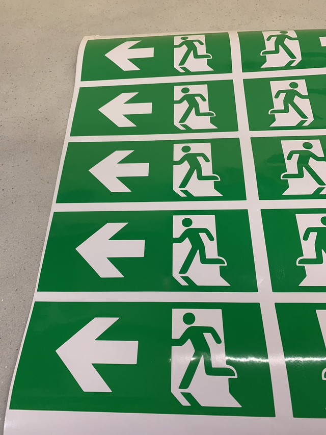 Running man emergency light sticker 