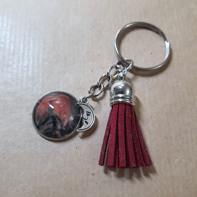 NUIT ENFLAMMEE - Porte-clés -  Tons cuivre, brun &amp; noir