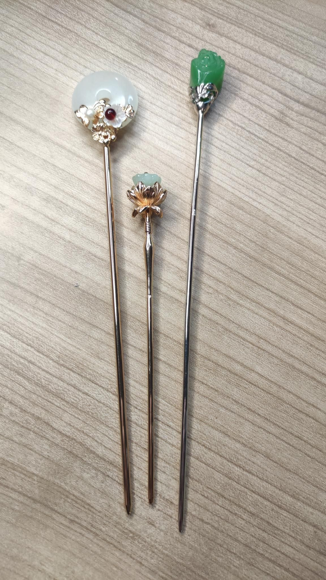 Épingle à cheveux jade 