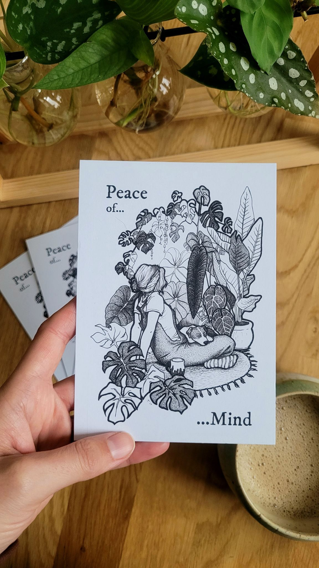 Peace of Mind - Postkarte mit Hund