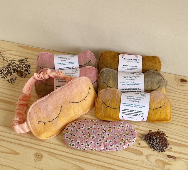 masque de relaxation laine coton lin lavande