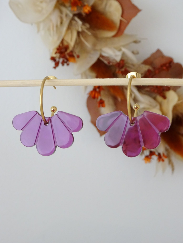 Aile de papillon : violette transparente