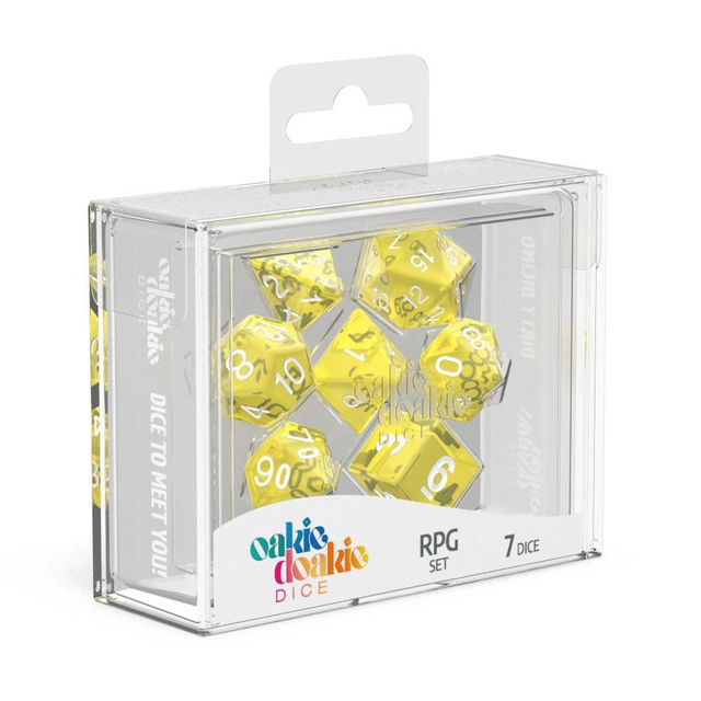 Oakie Doakie Dice RPG Set Translucent - Yellow