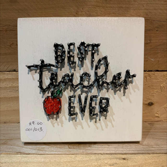 Best Teacher Ever String Art 