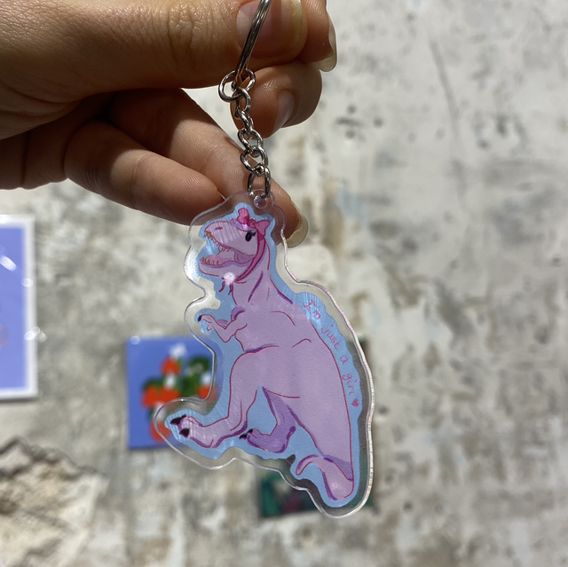 Porte-clés Acryliques – Dinosaures Trex 