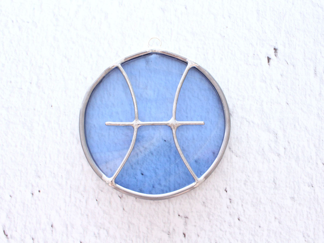 ♓ Suncatcher astro "Poissons" en vitrail