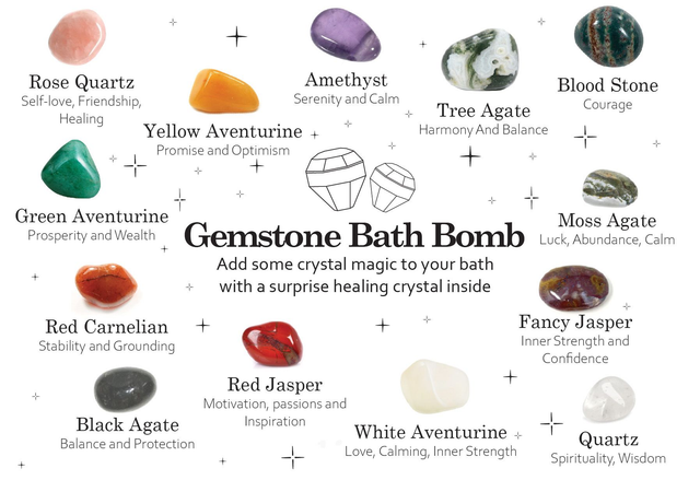 Gemstone Bath Bomb (with real crystal gem inside)