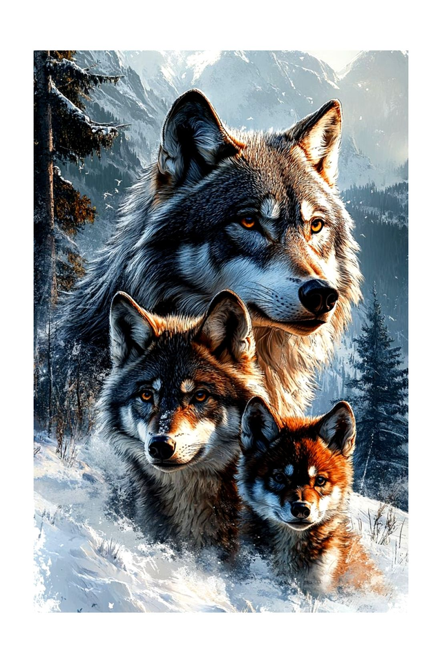 Wolves Animals Art Print