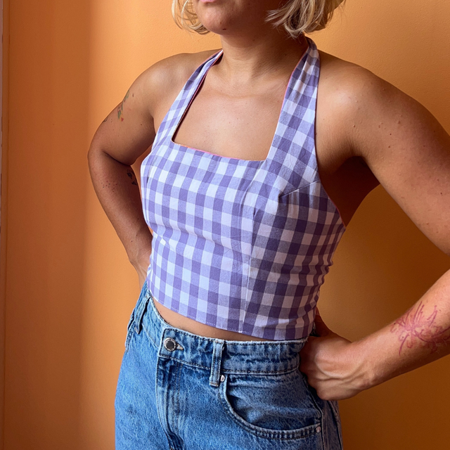 Crop top reversible "Mauve" - L/XL