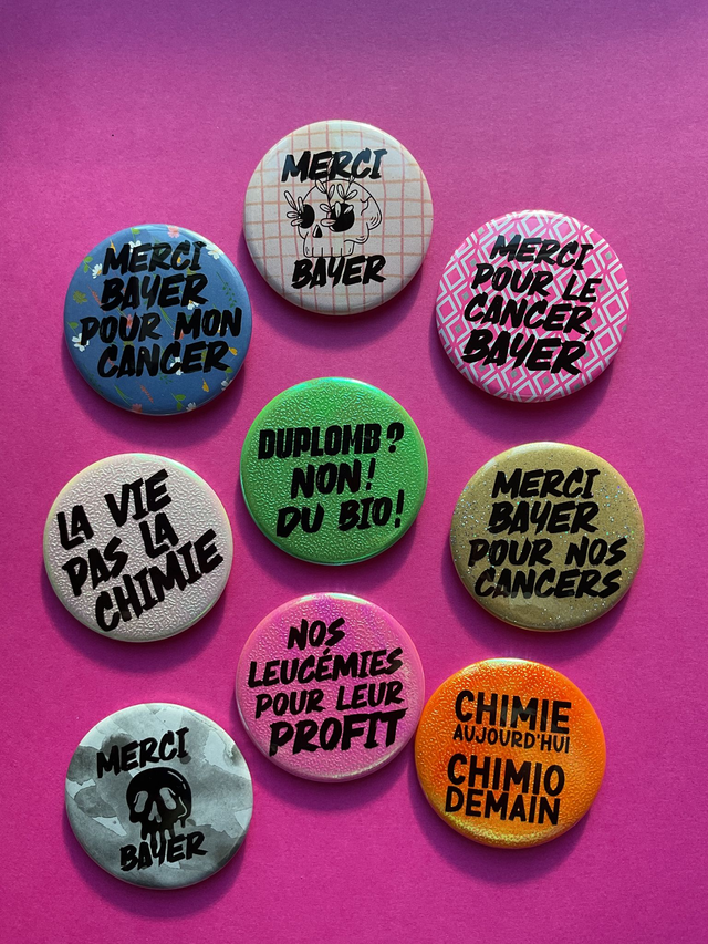 Badge Merci Bayer et Duplomb NON ! Du bio !