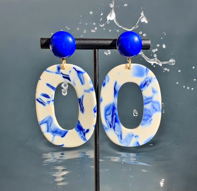 LOUISON Bleu marbré 