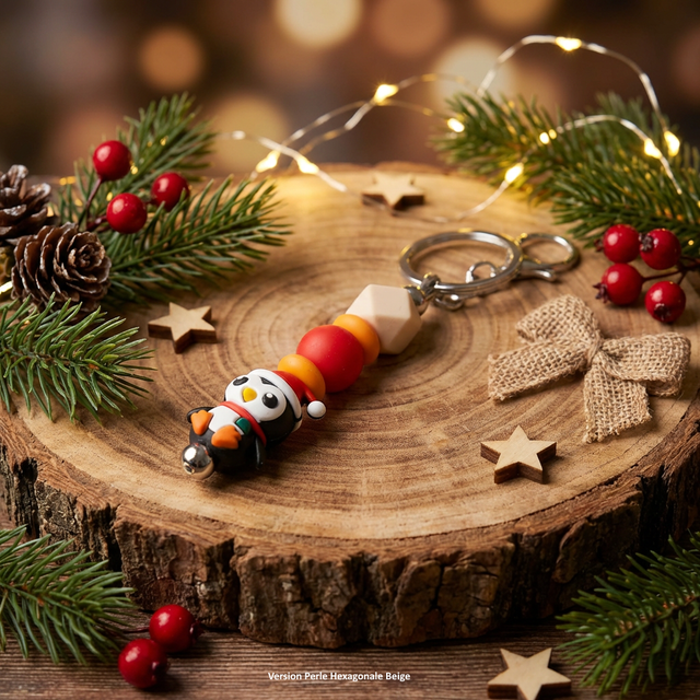Porte-clé Noël - Pingouin