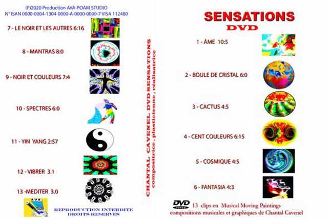 DVD "Sensations" de 13 clips en "Musical Moving Paintings" un art innovateur musical et graphique animé par le numérique