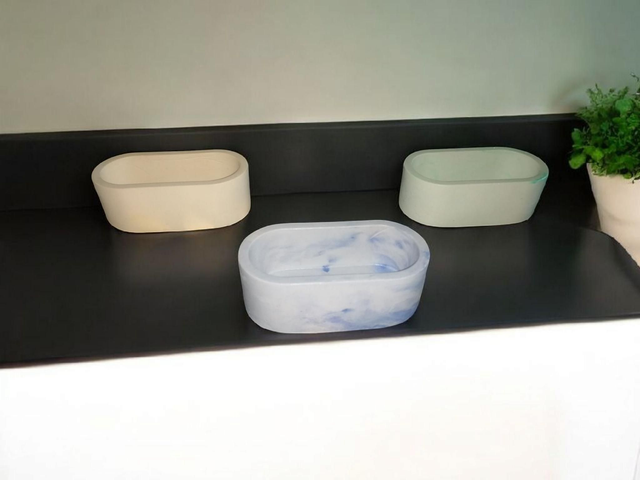 Petit contenant, rangement artisanal en plâtre de Paris, unique et personnalisable