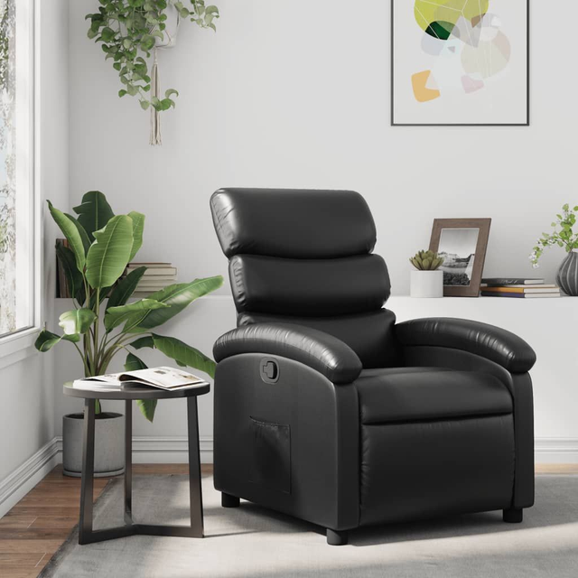 Fauteuil inclinable Noir Similicuir
