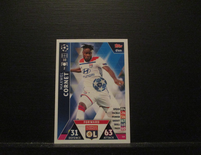 Maxwell Cornet - UEFA Champions League Match Attax 2018/19 Original Trading Card #319