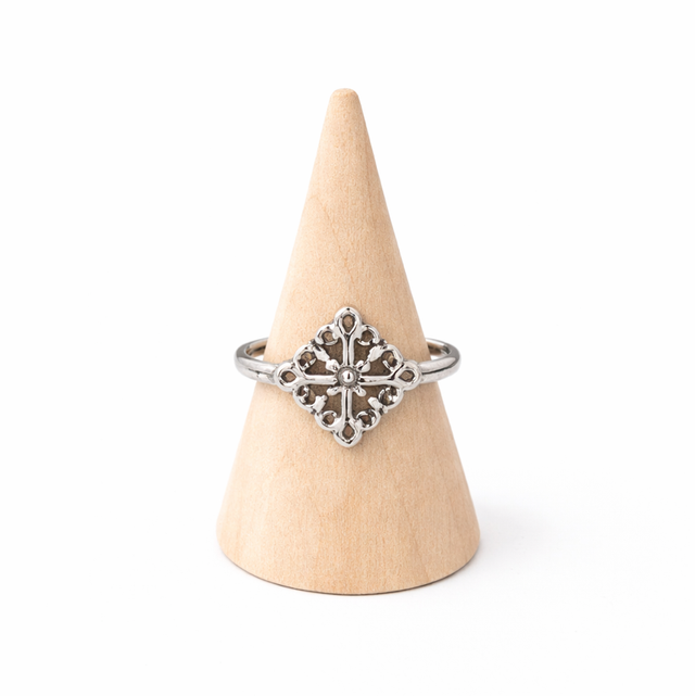 Anillo acero plateado 