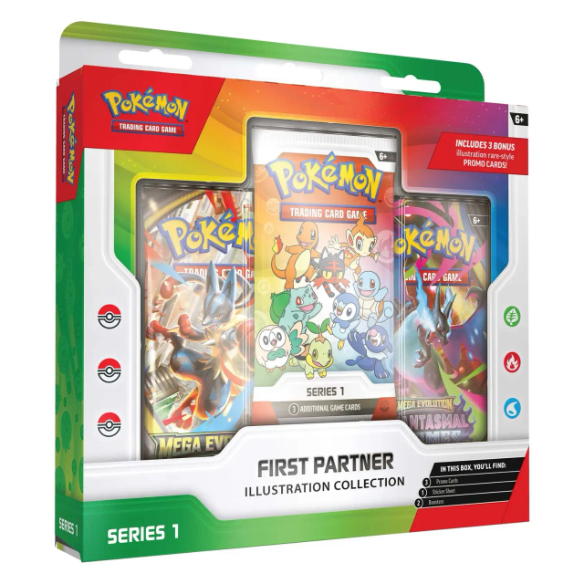 Pokemon TCG: First Partner Illustration Collection - Series 1 (3 Pack - Mar 20th est.)