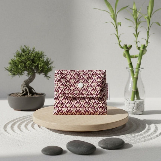 Etui à savon éventails violets