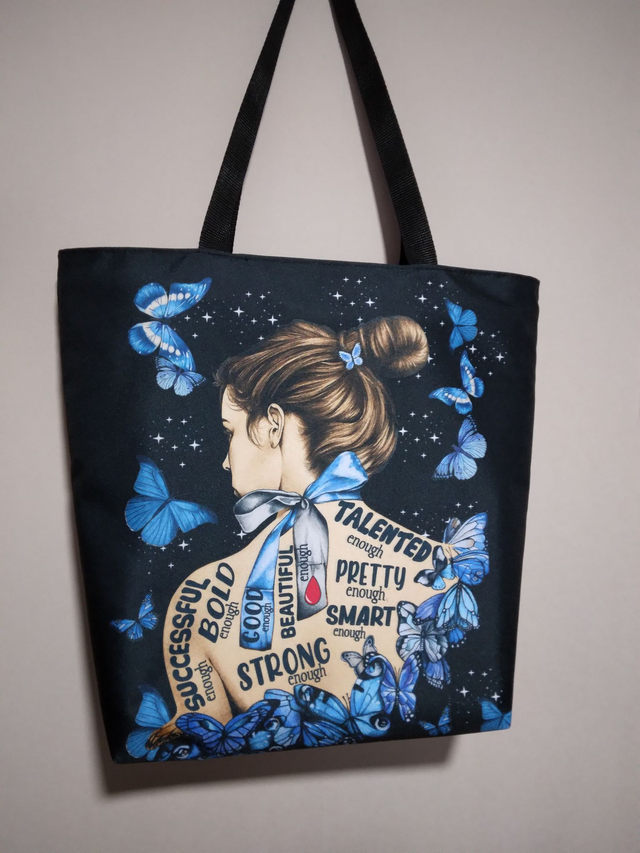 Sac cabas en tissu imperméable - Création Fait main et unique