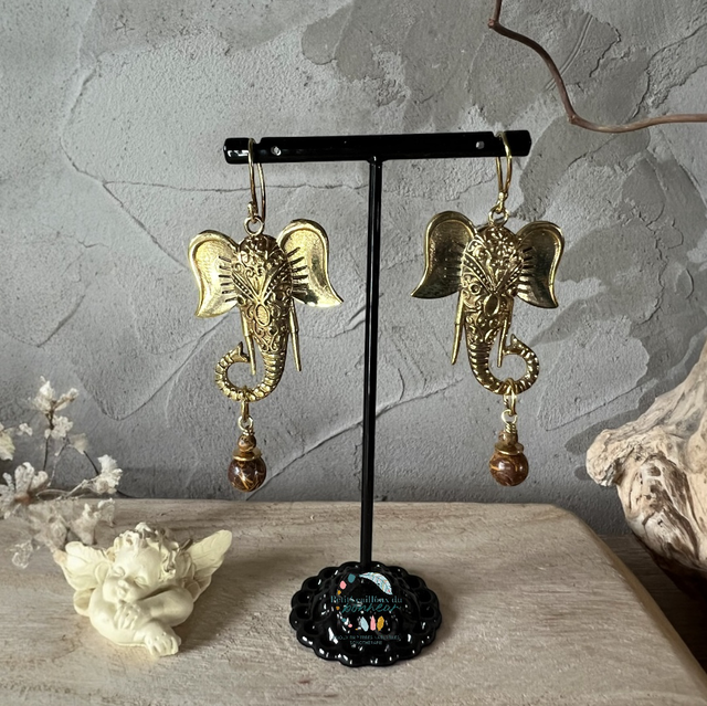 Boucles d’oreilles Jaspe Myriam & Paysage - Ancrage & Harmonie