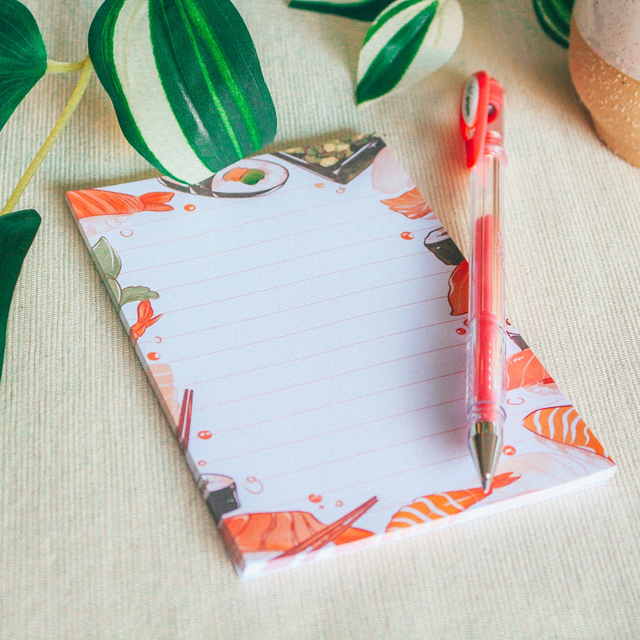 10 -  Bloc Notes Sushis (25 pages) 